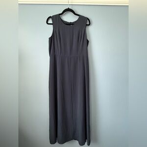 Vintage Victoria Holley 100% Silk Formal Maxi‎ Dress Navy Blue Women’s Size 12